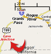 Cave Junction Oregon map